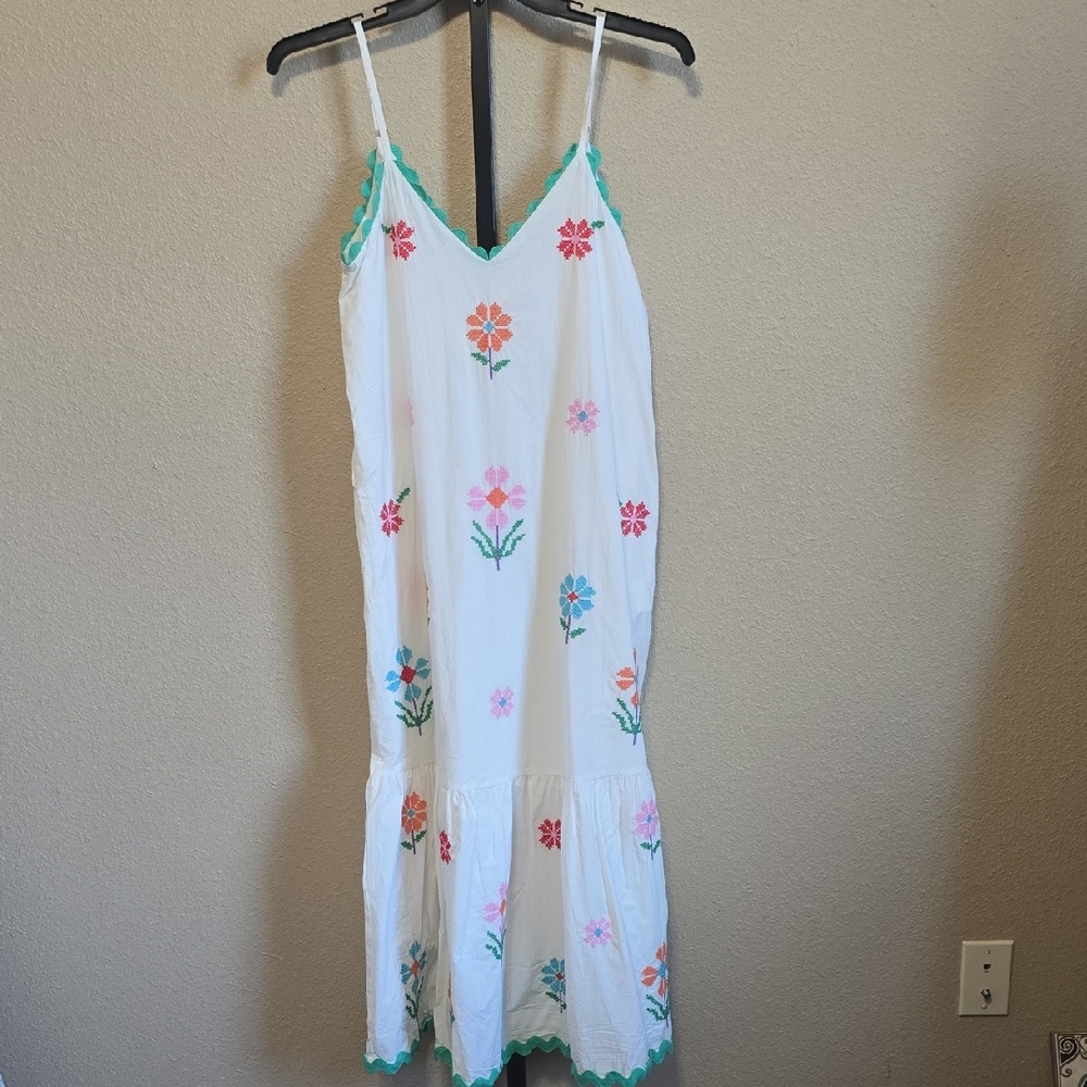 NWT J Marie The Eloise Ric Rac Midi Dress. Small